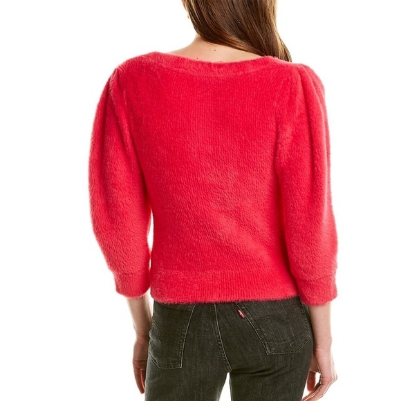 NWT Free People Raspberry Pop fuzzy sweater, size XL - Picture 9 of 16